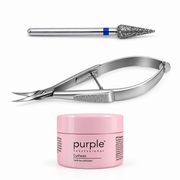 Kit Manicure Russa com Tesoura — Tesoura + Broca + Cutiwax